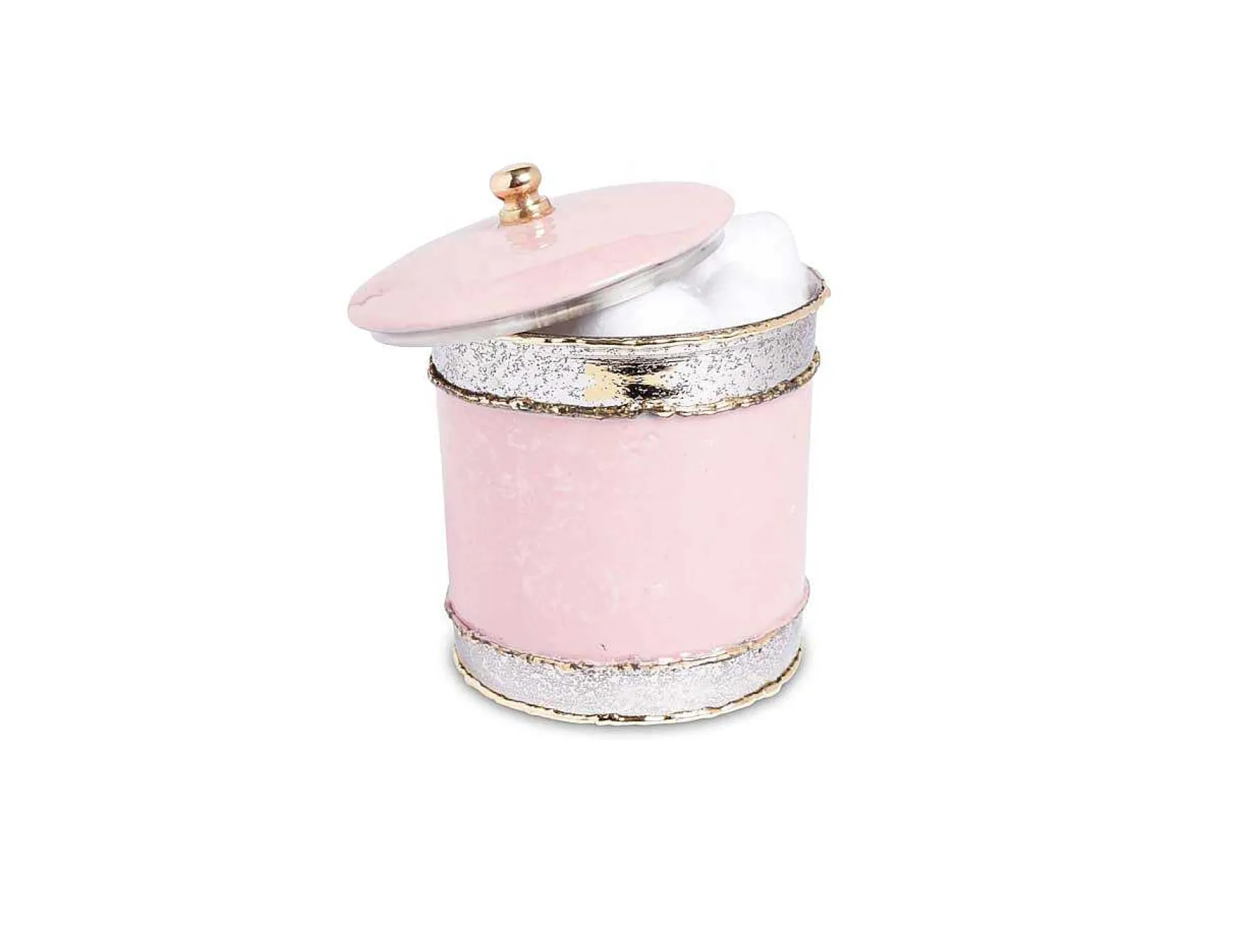 Julia Knight Cascade 5.5" Covered Canister Pink Lace Online