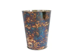 Julia Knight Cascade 11" Waste Basket Rainbow Bronze Clearance