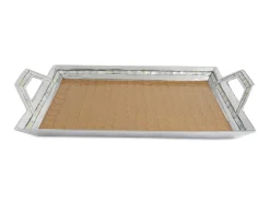 Julia Knight Classic 21" Beveled Tray W/Handles Toffee Online