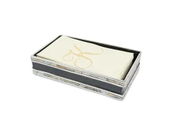 Julia Knight Classic 9" Guest Towel Tray Caviar New