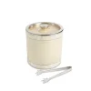 Julia Knight Classic 8" Jumbo Double Walled Ice Bucket With Tongs Snow Flash Sale
