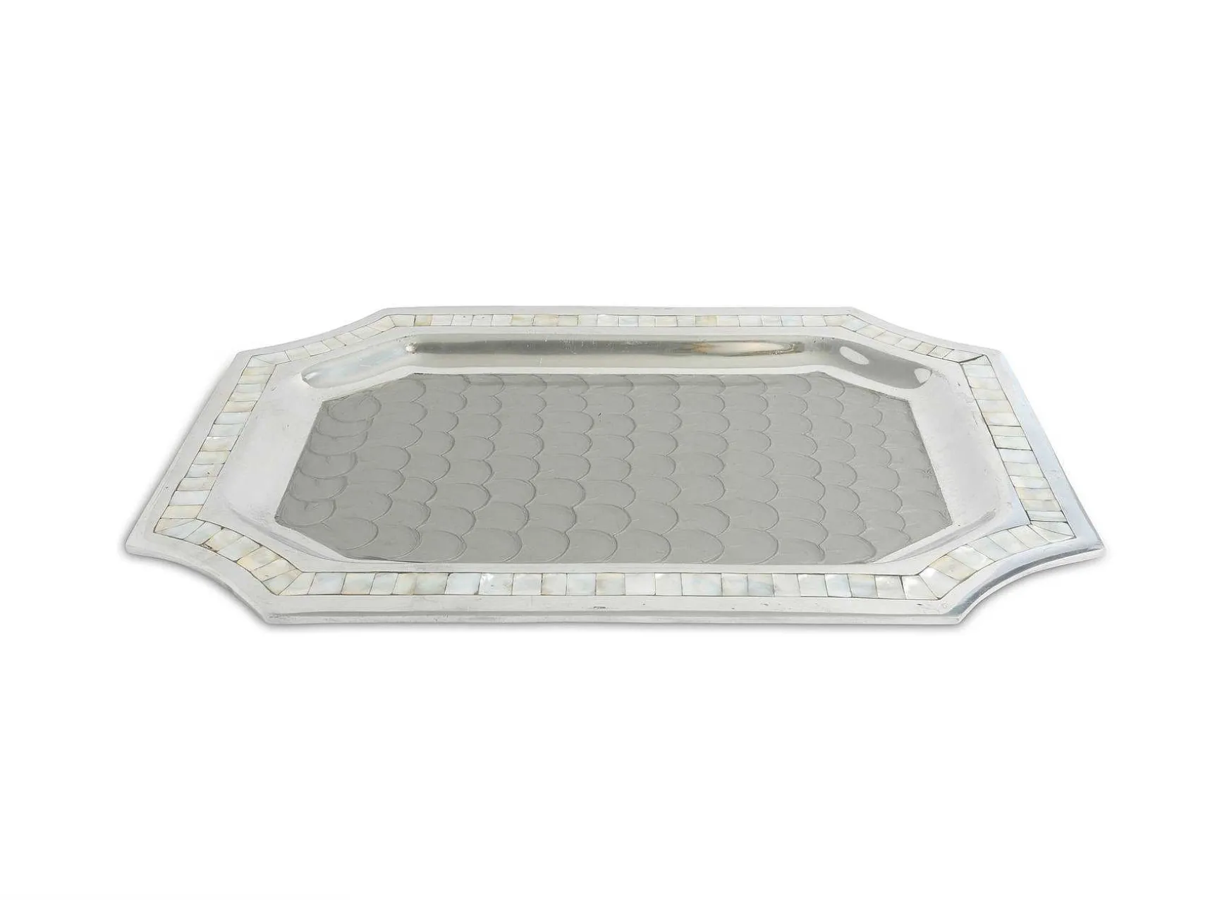 Julia Knight Classic 20" Octagonal Tray Platinum Best Sale