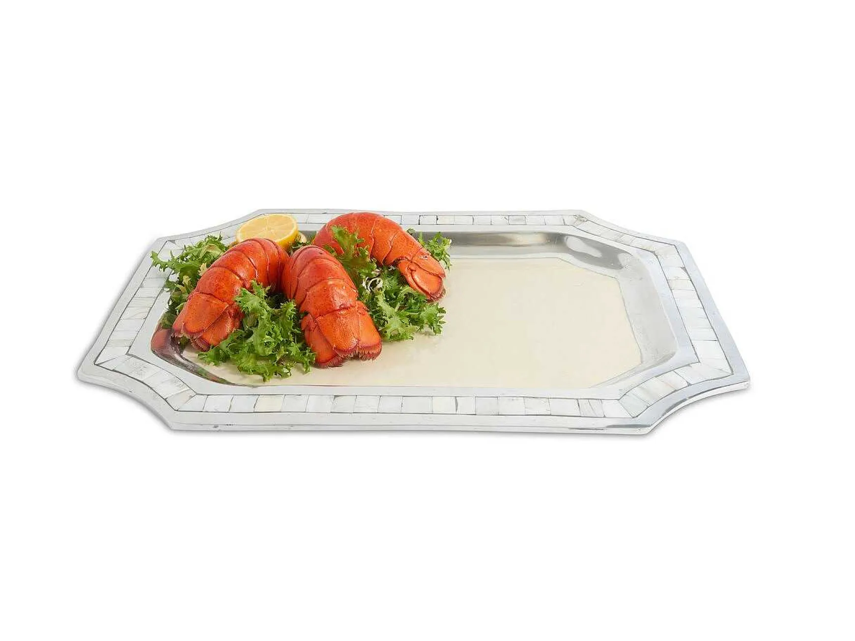 Julia Knight Classic 20" Octagonal Tray Snow Discount