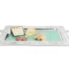 Julia Knight Classic 25" Rectangular Tray W/Handles Aqua Flash Sale