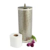 Julia Knight Classic Toilet Tissue Covered Holder Platinum Outlet