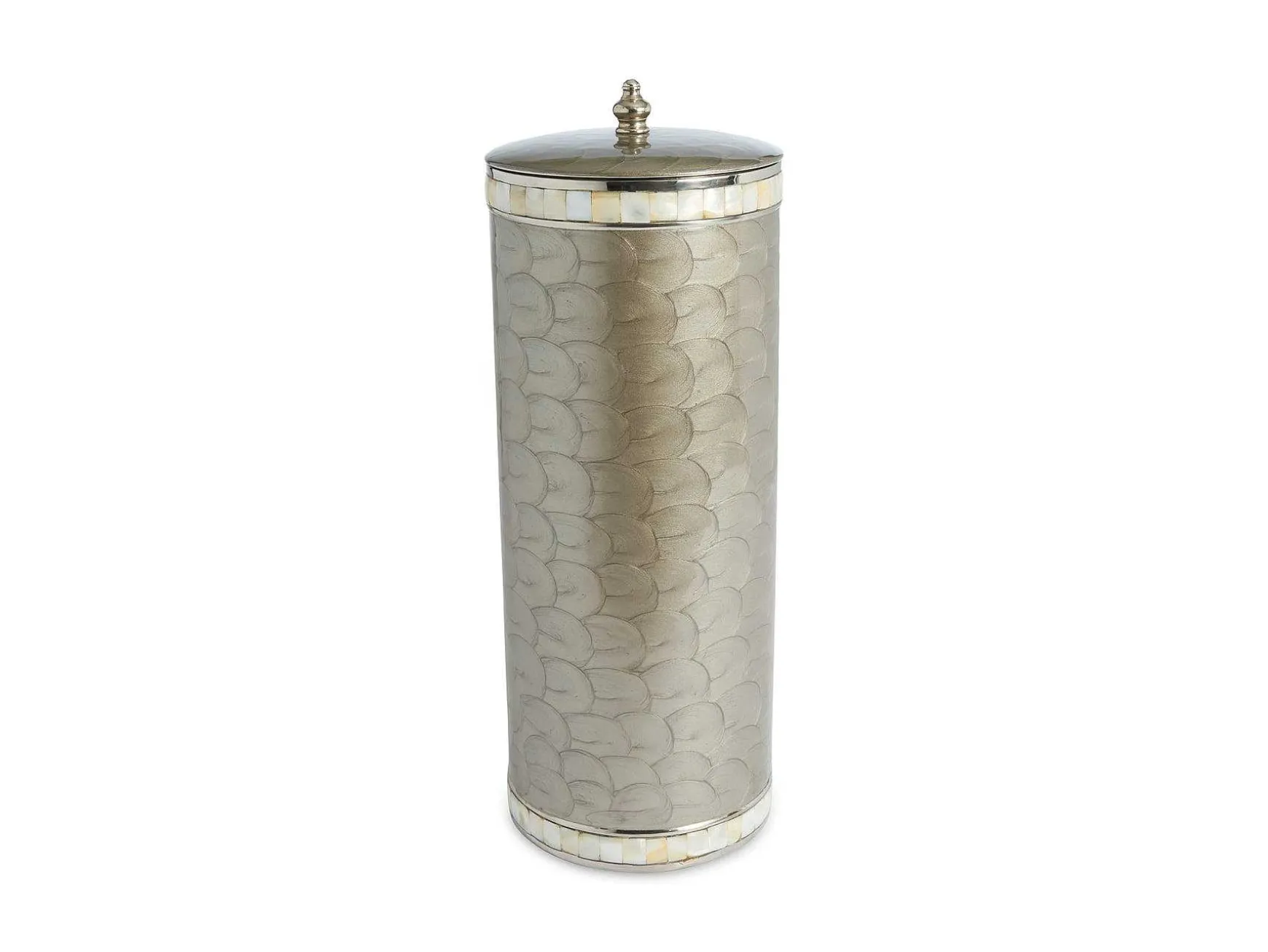 Julia Knight Classic Toilet Tissue Covered Holder Platinum Outlet