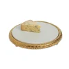 Julia Knight Florentine 11" Cheese Marble Serving Tray Gold Fashion