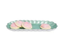 Julia Knight Peony 14" Rectangular Tray Aqua Cheap
