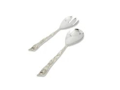 Julia Knight Sierra Salad Serving Set Silver Hot