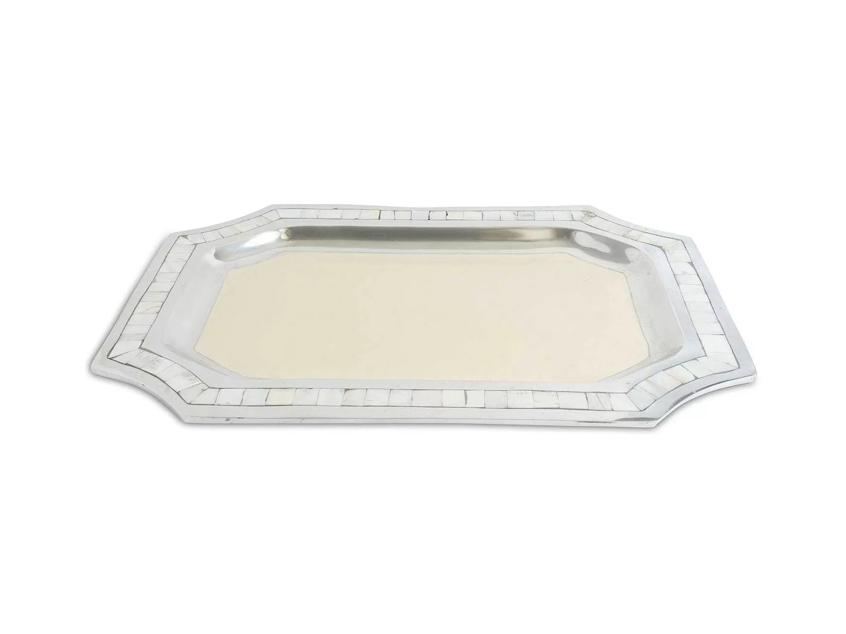 Julia Knight Classic 20" Octagonal Tray Snow Cheap