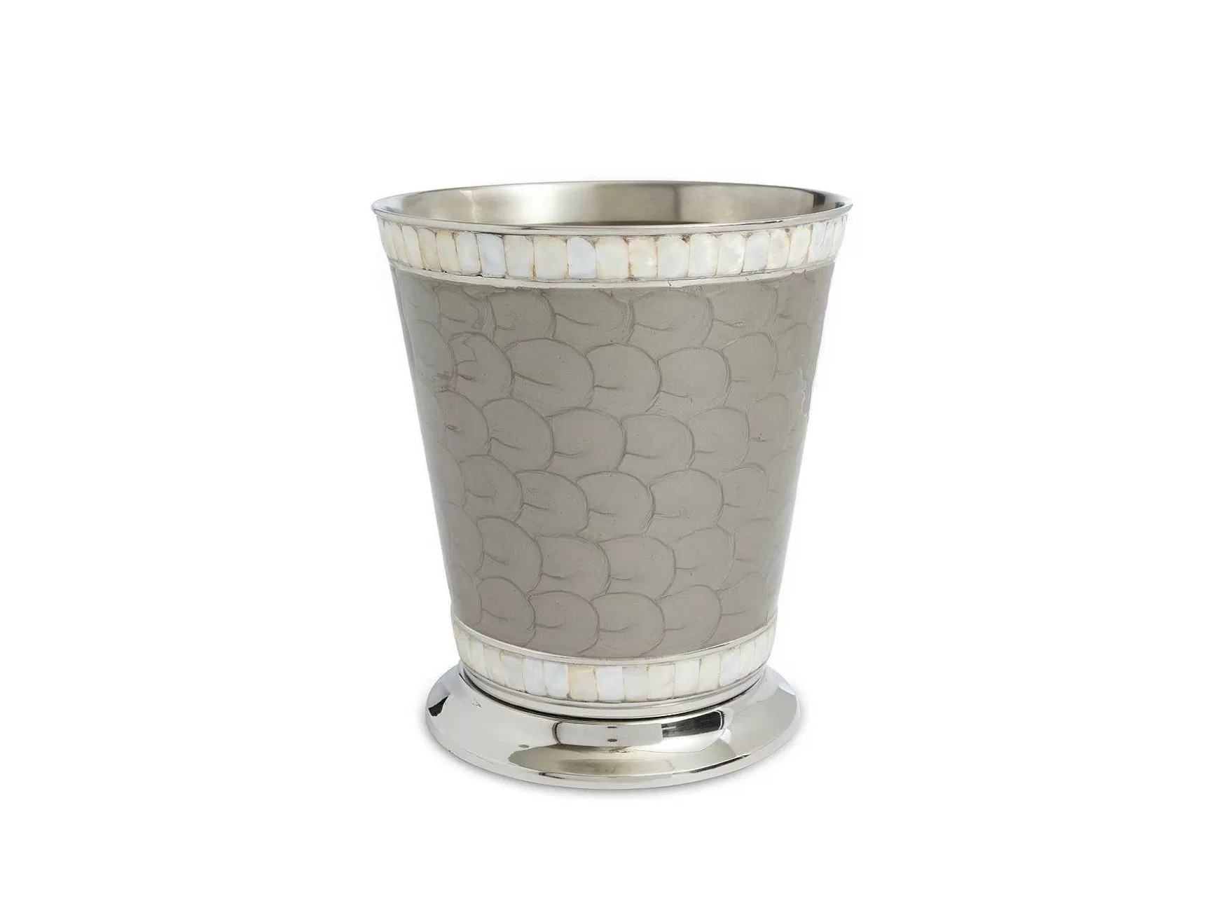 Julia Knight Classic 9.75" Waste Basket Platinum Hot