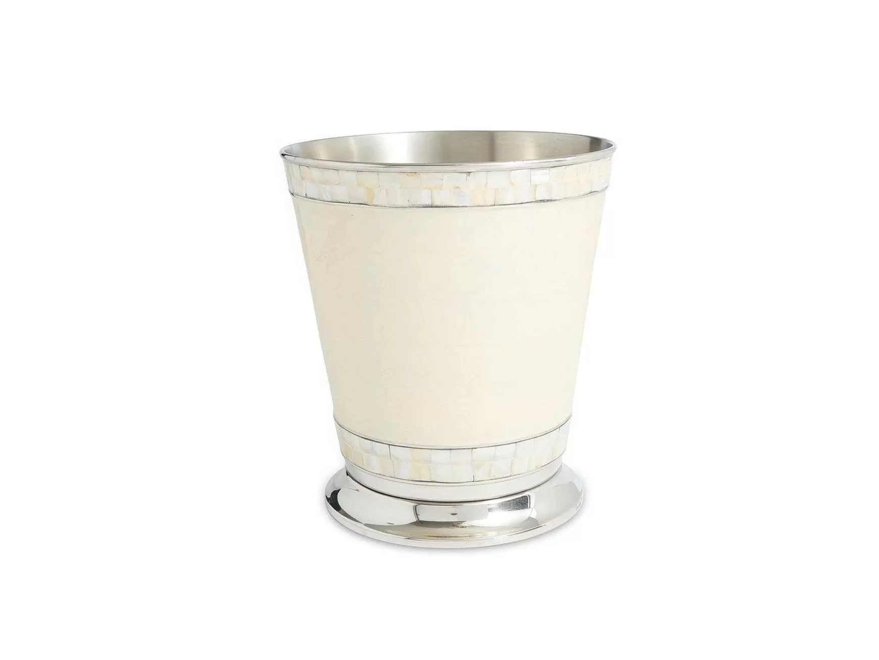 Julia Knight Classic 9.75" Waste Basket Snow New