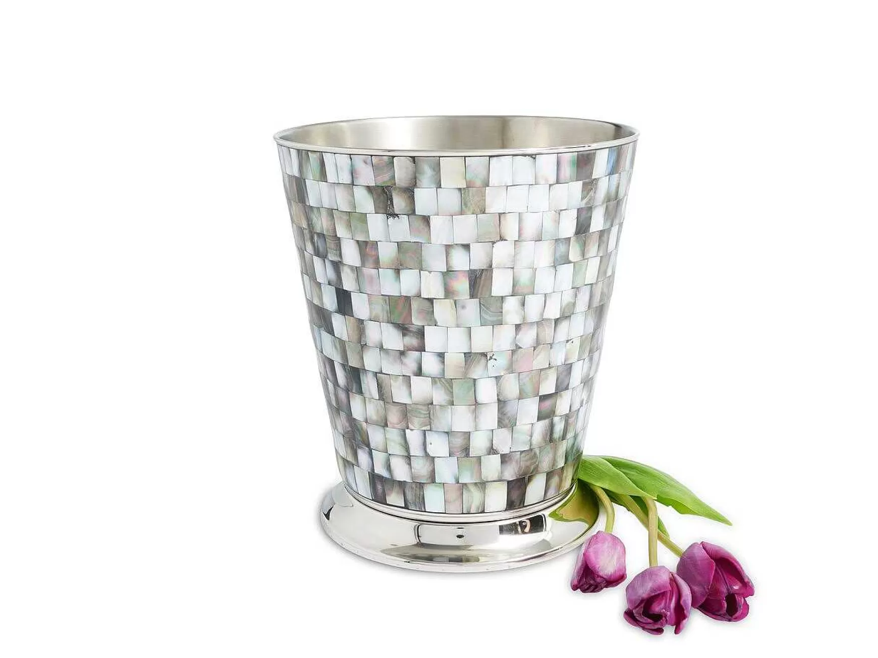 Julia Knight Classic 9.75" Waste Basket Tahitian Pearl Flash Sale